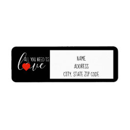 Liefde met label voor het retouradres van het hart