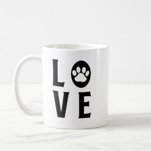 Liefde met Pawprint Coffee Mok – Schattigee hond,