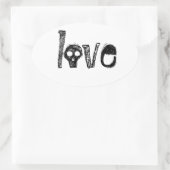 Liefde (met schedels) Stickers (Tas)