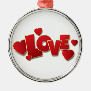 Liefde Metalen Ornament