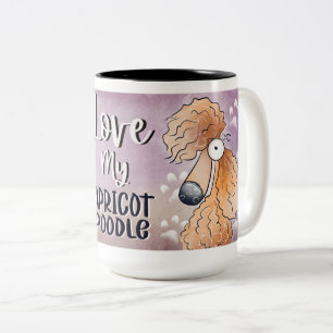 Liefde mijn Abrikozenwieg Cartoon 15oz Tweekleurige Koffiemok