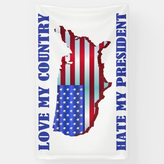 Liefde mijn land haat mijn President Spandoek (Verticaal)