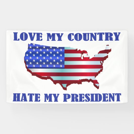 Liefde mijn land haat mijn President Spandoek (Horizontaal)