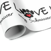 Liefde mijn Schnauzer Cadeaupapier (Rol Hoek)