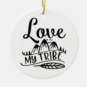 Liefde mijn stam van je stam keramisch ornament
