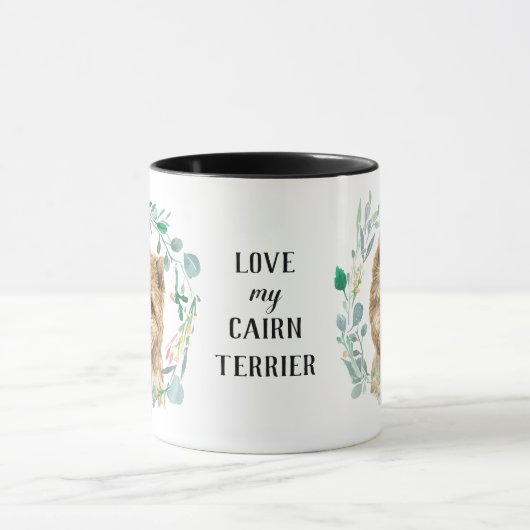Liefde mijn terrier in Caïro Wreath Coffee Mok (Midden)