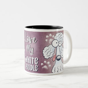 Liefde mijn witte Cartoon 11oz Tweekleurige Koffiemok