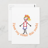 Liefde mijn zuster briefkaart (Voorkant / Achterkant)