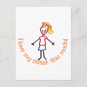 Liefde mijn zuster briefkaart