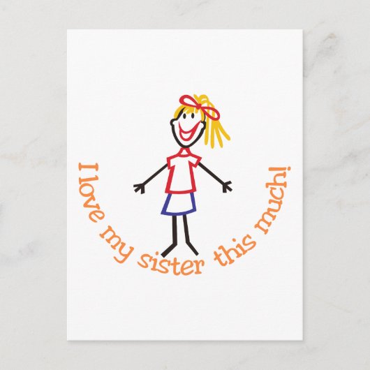 Liefde mijn zuster briefkaart (Voorkant)