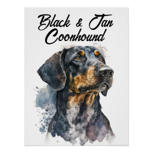 Liefde mijn zwarte Poster & Tan Coonhound Perfect Poster