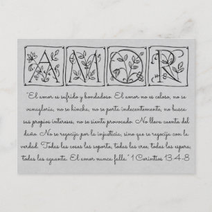 Liefde mislukt nog nooit~Spaans~Vervaldatum~Script Aankondigingskaart