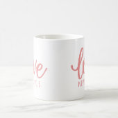Liefde mislukt nooit - 1 Korintiërs 13:8 roze Koffiemok (Center)