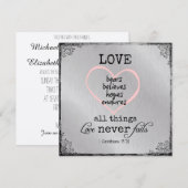 Liefde mislukt nooit Bijbelse weddenschappen Kaart (Voorkant / Achterkant)