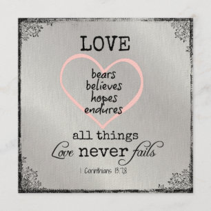 Liefde mislukt nooit Bijbelse weddenschappen Kaart