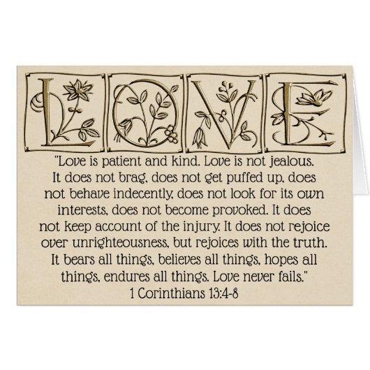 Liefde mislukt nooit ~ Scripture~Gold (Voorkant Horizontaal)