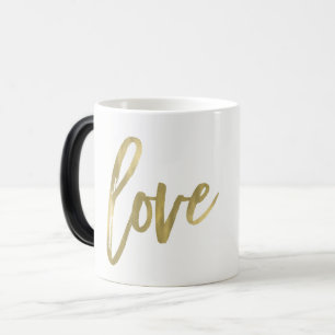 Liefde Modern Modieus Script Typografie Type Goud Magische Mok