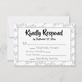 Liefde Modern Schrift Typografie RSVP