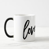 Liefde Modern Trendy Script Typografie Type Zwart Magische Mok (Links)