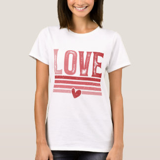 Liefde Modern Wit Schrift Wit Dames T-Shirt