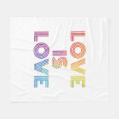 Liefde | Moderne strepen Fleece Deken (Voorkant (Horizontaal))