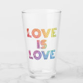 Liefde | Moderne strepen Glas (Voorkant)