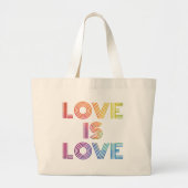 Liefde | Moderne strepen Grote Tote Bag (Voorkant)