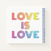 Liefde | Moderne strepen Notitieboek (Achterkant)