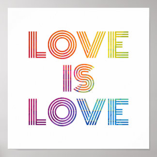 Liefde | Moderne strepen Poster