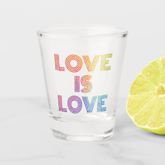 Liefde | Moderne strepen Shot Glas