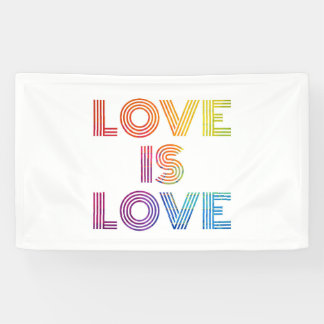 Liefde | Moderne strepen Spandoek