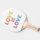 Liefde | Moderne strepen Tafeltennisbatje (Zijkant)