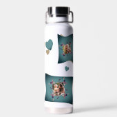 Liefde moeder - multi foto collage waterfles (Achterkant)