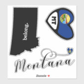 Liefde Montana, 3 Design, Die Cut Stickers (Vel)