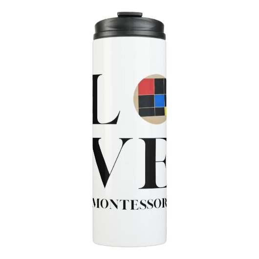 Liefde | Montessori | Trinomiale kubus Thermosbeker (Voorkant)