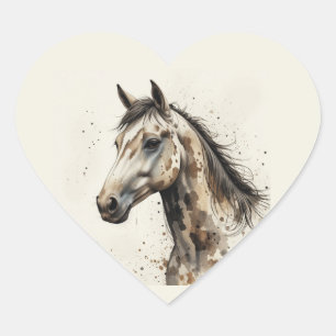 Liefde Mooie Appalosa Paard Dier Kunst Hart Sticker