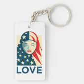 Liefde | Moslimvluchtelingen Sleutelhanger (achterkant)