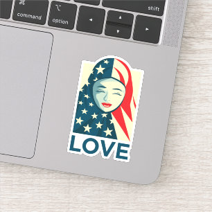 Liefde   Moslimvluchtelingen Sticker