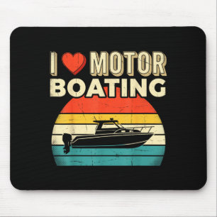 Liefde motorboot boot kapitein ponton meer muismat