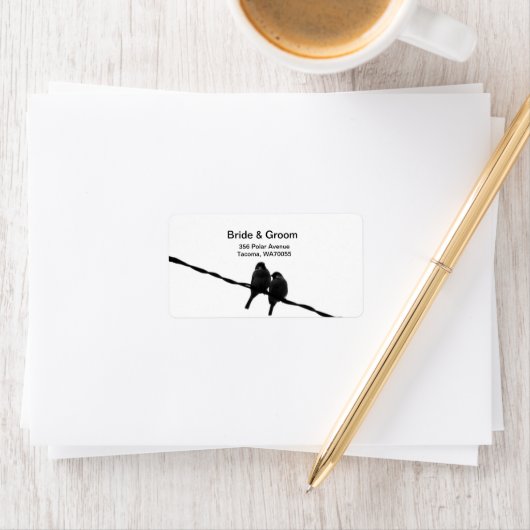 Liefde/Mussen op Wire Wedding Label (Insitu)