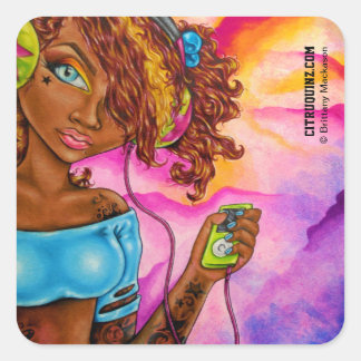 Liefde muziek van Brittany Mackason Vierkante Sticker