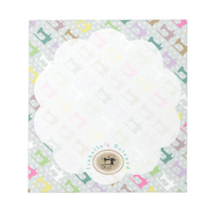 Liefde naaimachine grijs notitieblok