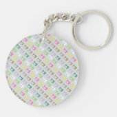 Liefde naaimachine Pastel Geel Sleutelhanger (Achterkant)