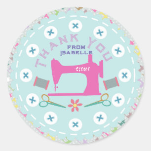 Liefde naaimachine ronde sticker