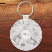 Liefde Naaimachine Zwart Wit Sleutelhanger (Achterkant)