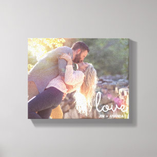 Liefde Namen Verloving Canvas Afdruk