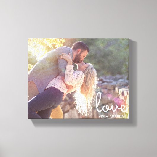 Liefde Namen Verloving Canvas Afdruk (Voorkant)