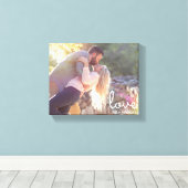 Liefde Namen Verloving Canvas Afdruk (Insitu (Houten vloer))