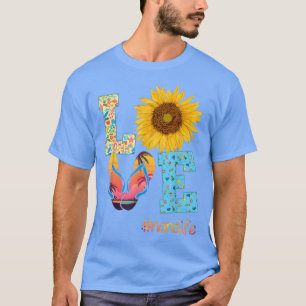 LIEFDE Nana Leven Flip Flops Zonnebloem Zomer Moed T-shirt