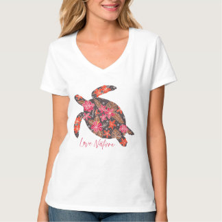 Liefde Natuur Turtle T-shirt